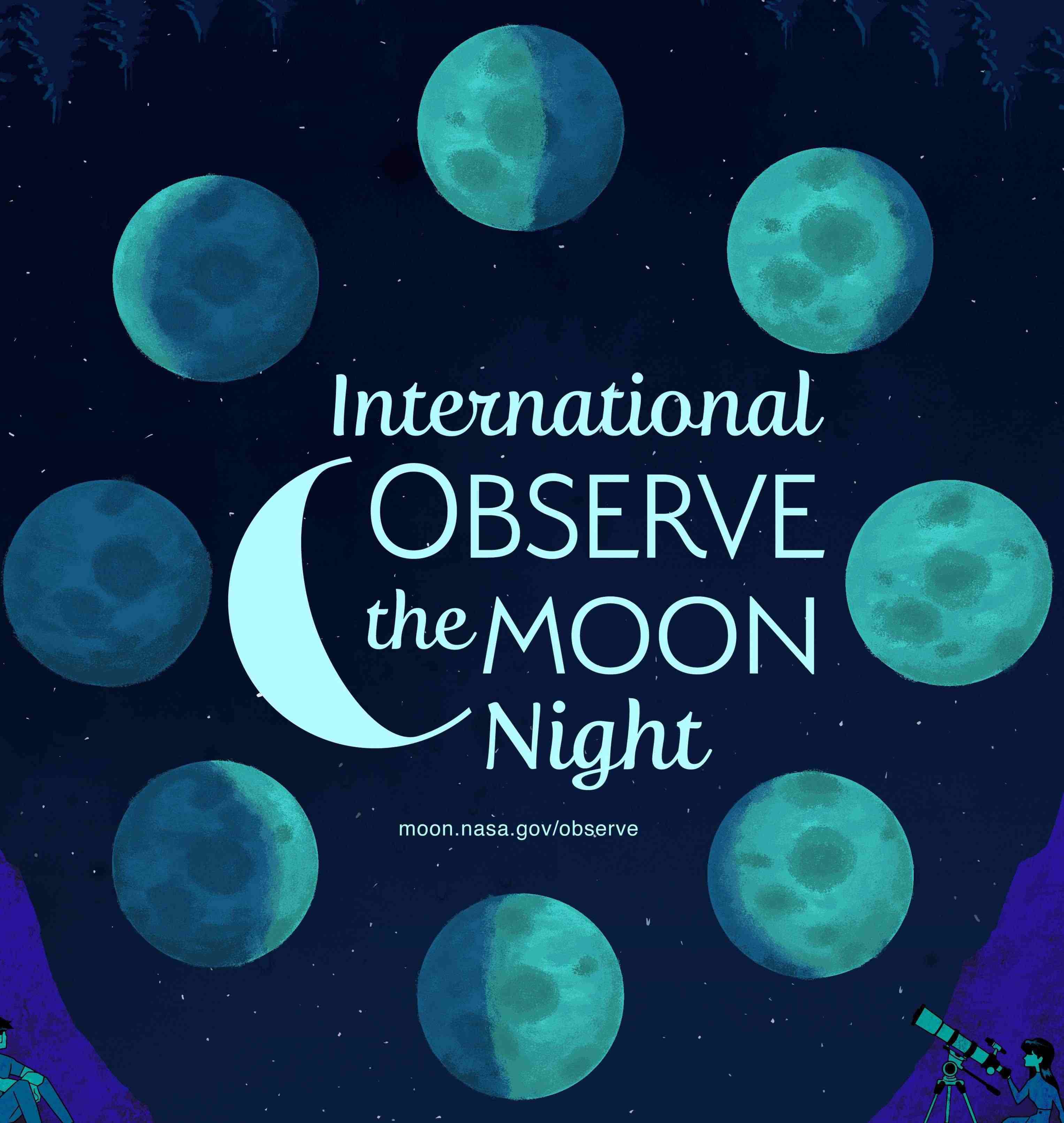 Moon Phases Observe The Moon Poster altered3